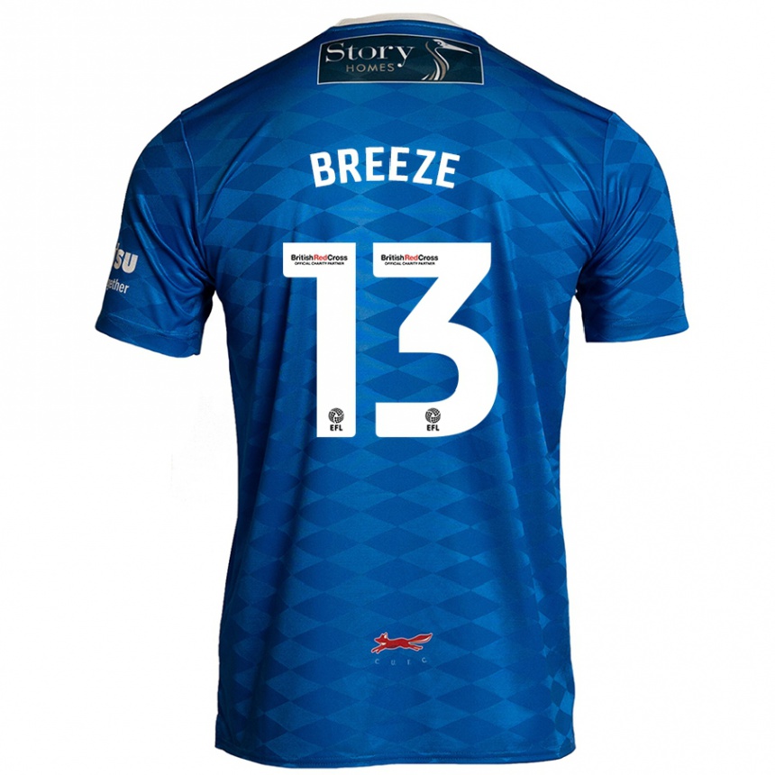 Kids Football Gabriel Breeze #13 Blue Home Jersey 2024/25 T-Shirt Uk