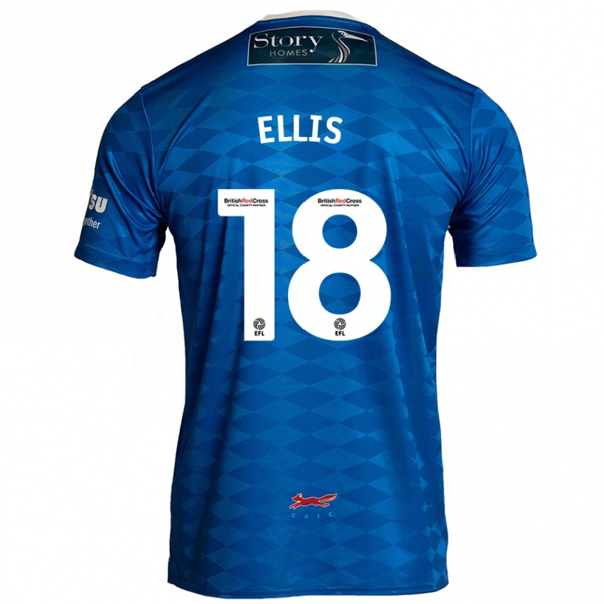 Kids Football Jack Ellis #18 Blue Home Jersey 2024/25 T-Shirt Uk