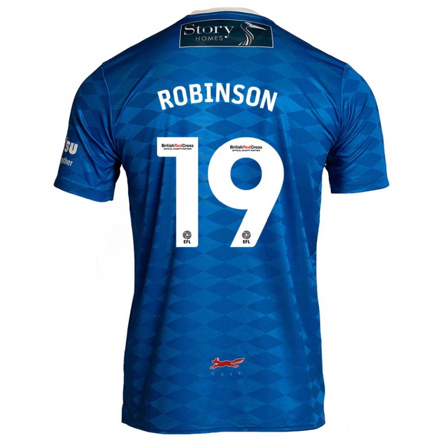 Kids Football Jack Robinson #19 Blue Home Jersey 2024/25 T-Shirt Uk