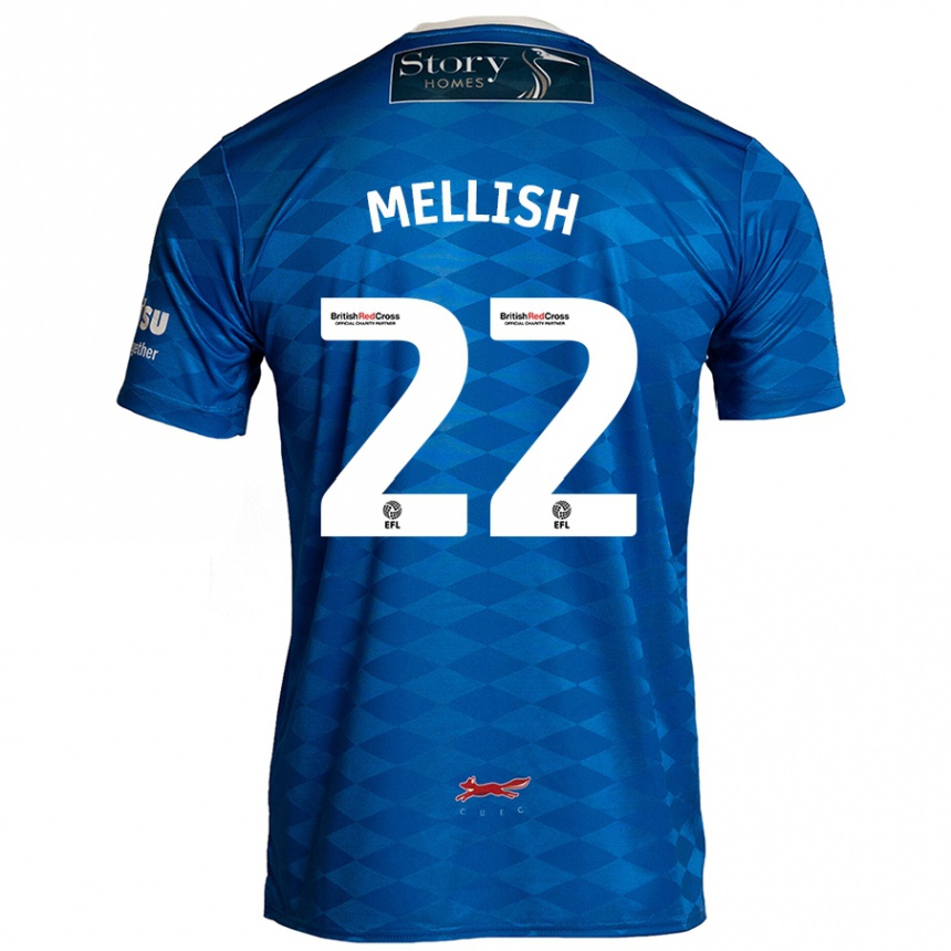 Kids Football Jon Mellish #22 Blue Home Jersey 2024/25 T-Shirt Uk