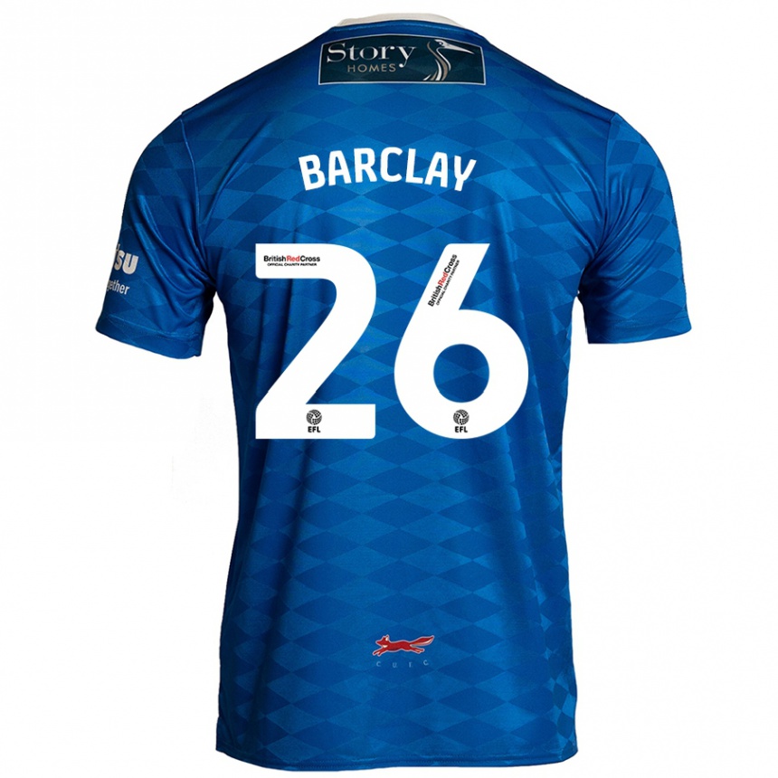 Kids Football Ben Barclay #26 Blue Home Jersey 2024/25 T-Shirt Uk