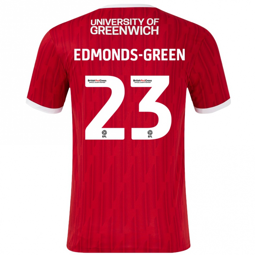 Kids Football Rarmani Edmonds-Green #23 Red White Home Jersey 2024/25 T-Shirt Uk