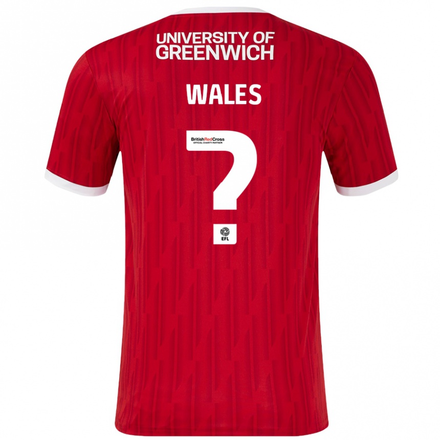 Kids Football Manu Wales #0 Red White Home Jersey 2024/25 T-Shirt Uk