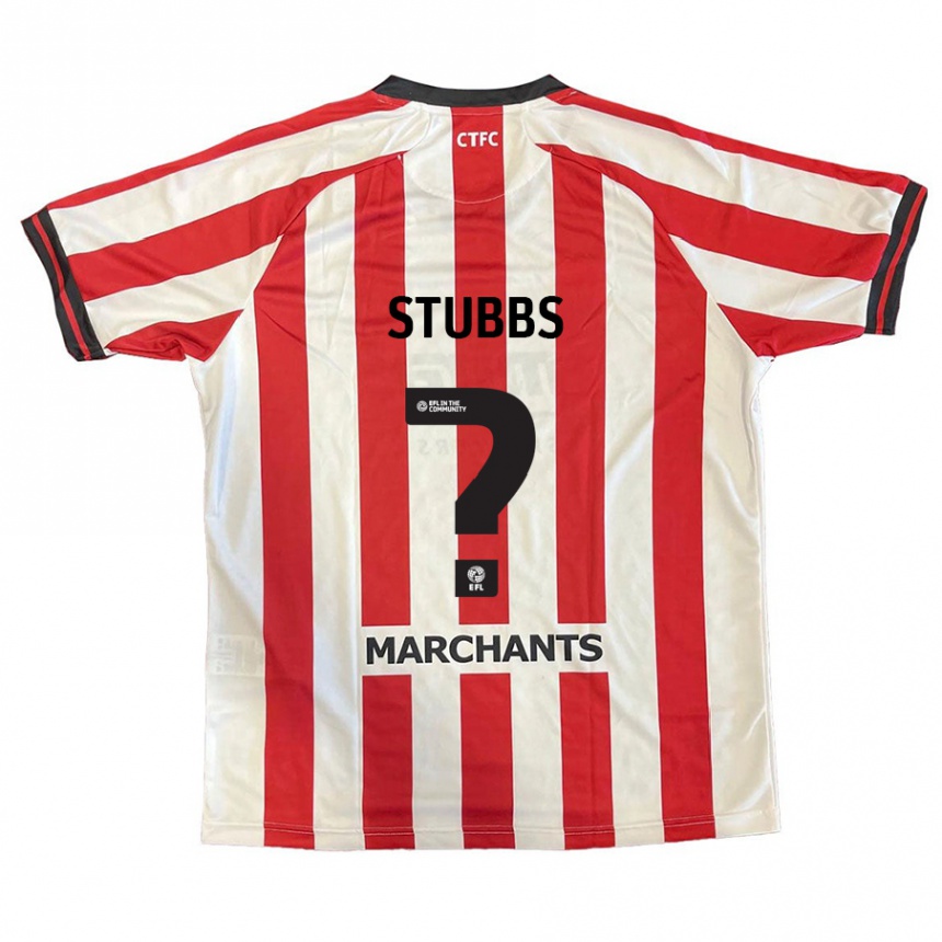 Kids Football Sam Stubbs #0 Red White Home Jersey 2024/25 T-Shirt Uk