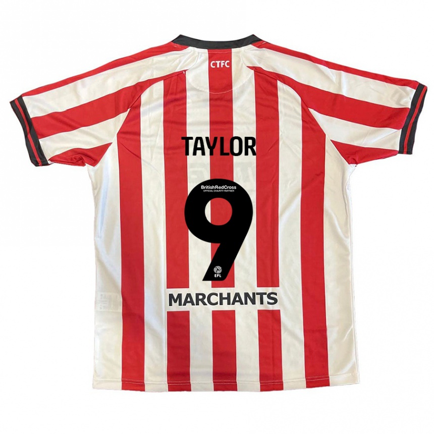 Kids Football Matty Taylor #9 Red White Home Jersey 2024/25 T-Shirt Uk