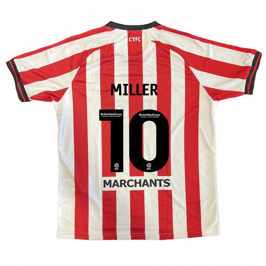 Kids Football George Miller #10 Red White Home Jersey 2024/25 T-Shirt Uk