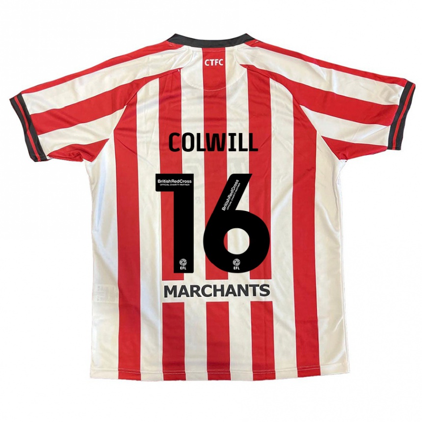 Kids Football Joel Colwill #16 Red White Home Jersey 2024/25 T-Shirt Uk