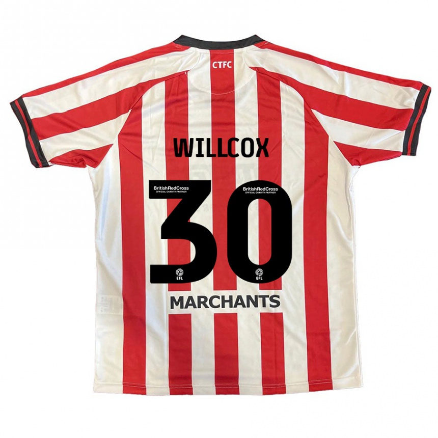 Kids Football Freddy Willcox #30 Red White Home Jersey 2024/25 T-Shirt Uk