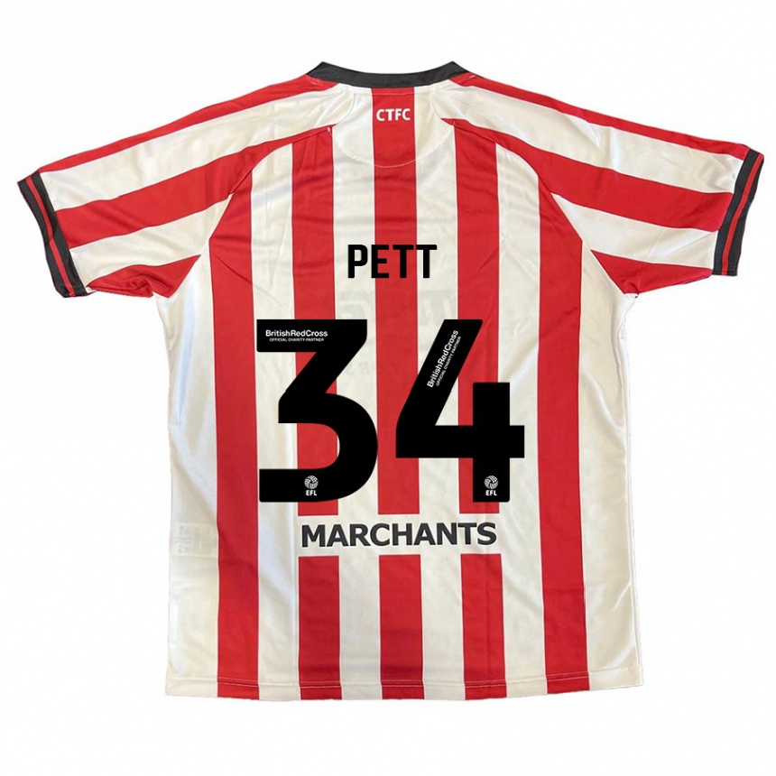 Kids Football Tom Pett #34 Red White Home Jersey 2024/25 T-Shirt Uk