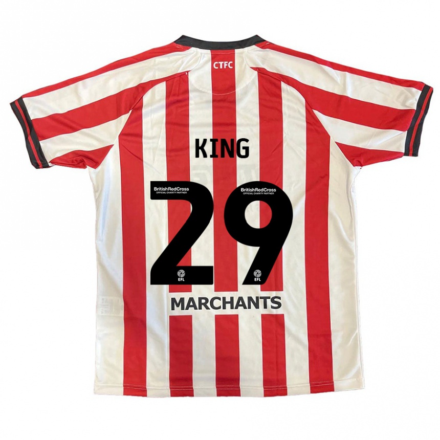 Kids Football Tom King #29 Red White Home Jersey 2024/25 T-Shirt Uk