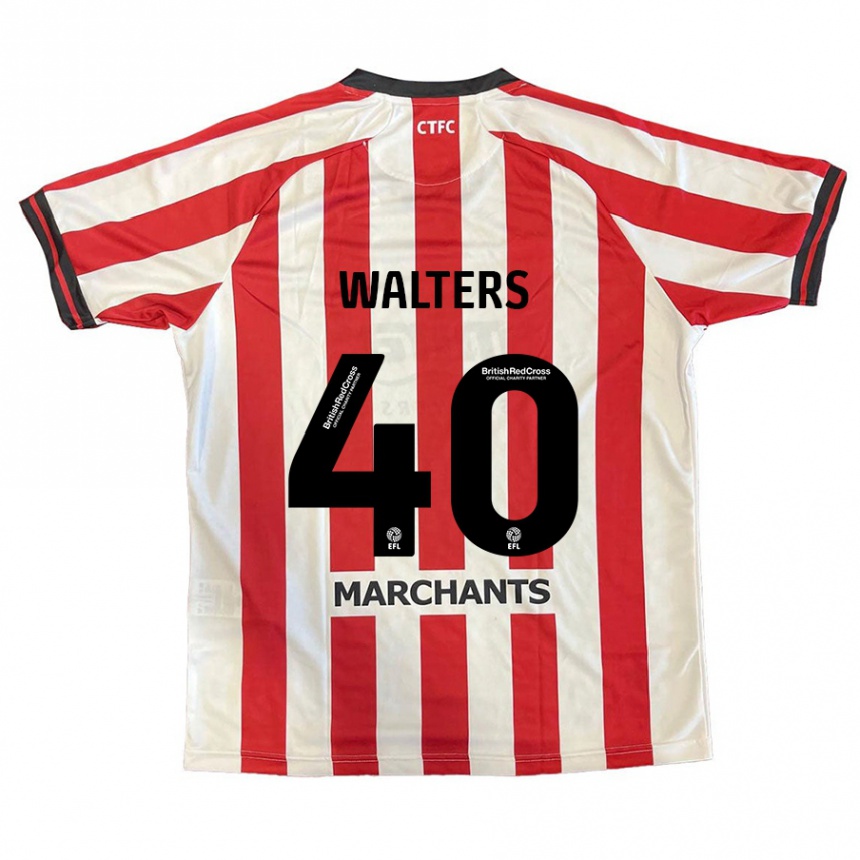 Kids Football Cameron Walters #40 Red White Home Jersey 2024/25 T-Shirt Uk