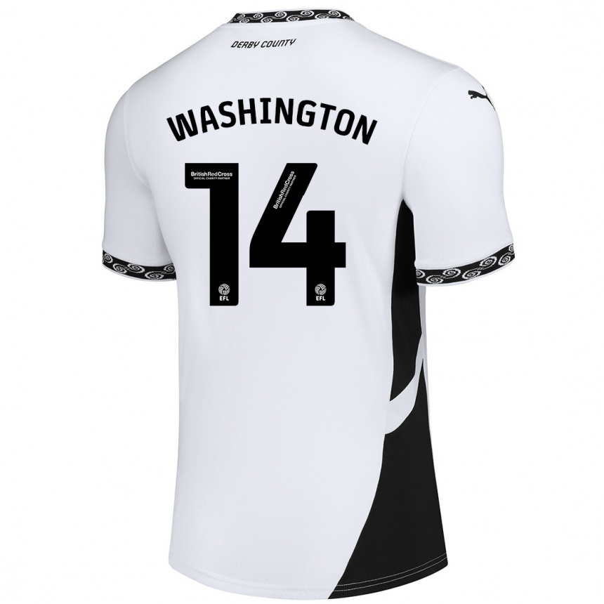 Kids Football Conor Washington #14 White Black Home Jersey 2024/25 T-Shirt Uk