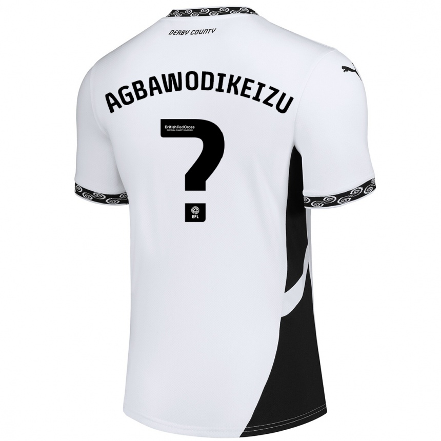 Kids Football Charles Ebuka Agbawodikeizu #0 White Black Home Jersey 2024/25 T-Shirt Uk