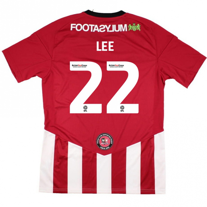 Kids Football Harry Lee #22 Red White Home Jersey 2024/25 T-Shirt Uk