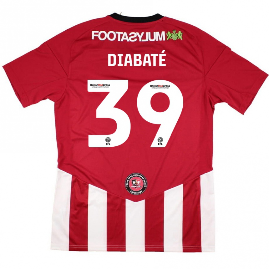 Kids Football Cheick Diabaté #39 Red White Home Jersey 2024/25 T-Shirt Uk