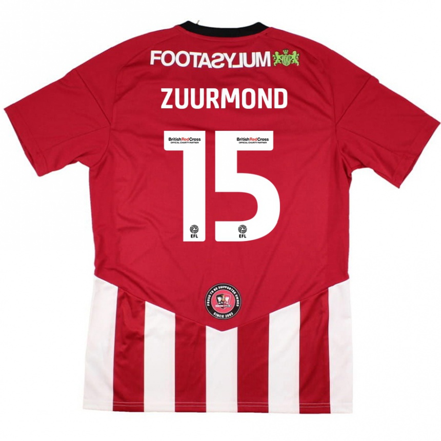 Kids Football Ishbel Zuurmond #15 Red White Home Jersey 2024/25 T-Shirt Uk