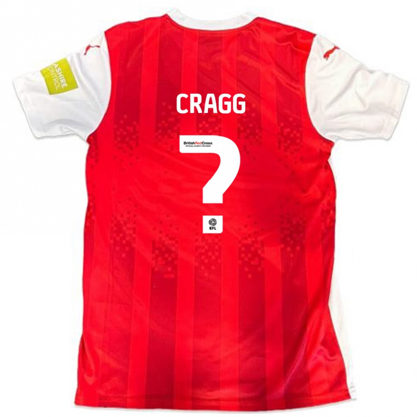 Kids Football Rio Cragg #0 Red White Home Jersey 2024/25 T-Shirt Uk