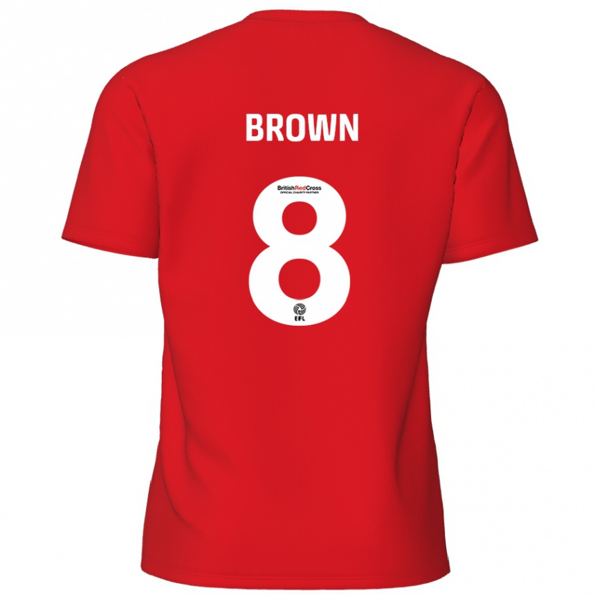 Kids Football Jordan Brown #8 Red Home Jersey 2024/25 T-Shirt Uk