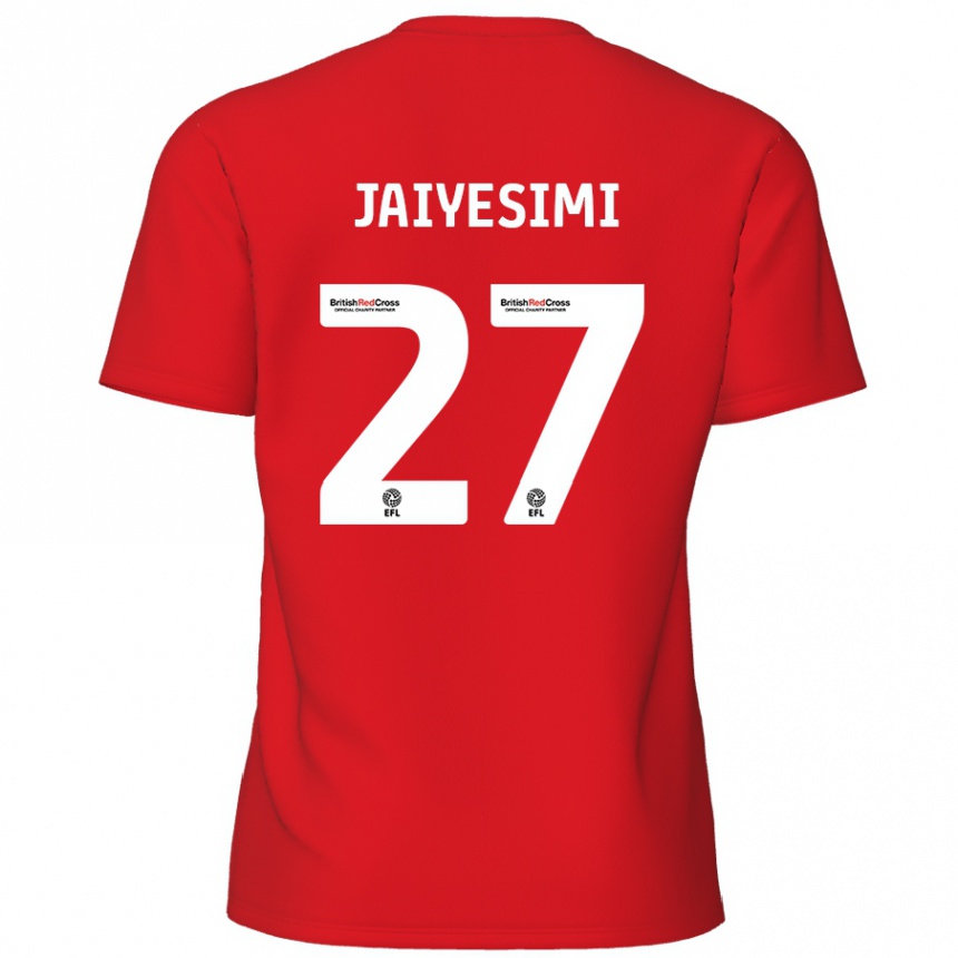 Kids Football Diallang Jaiyesimi #27 Red Home Jersey 2024/25 T-Shirt Uk