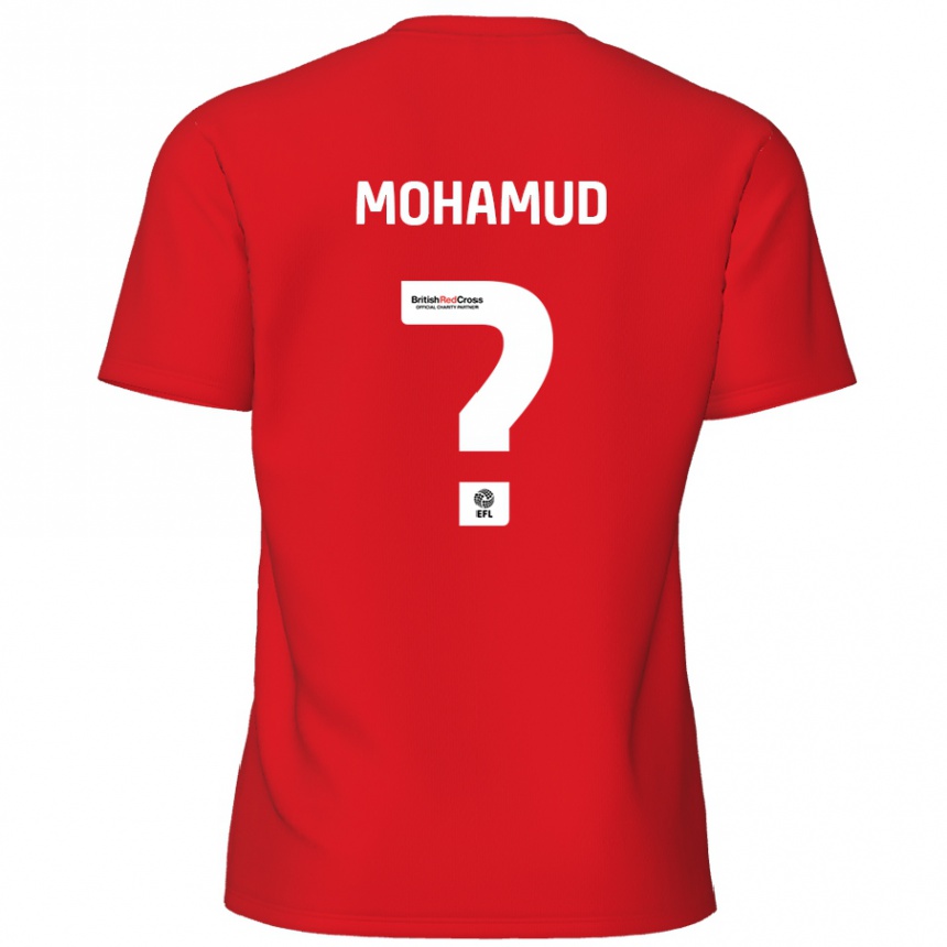 Kids Football Abdi Mohamud #0 Red Home Jersey 2024/25 T-Shirt Uk