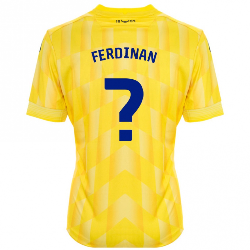 Kids Football Marselino Ferdinan #0 Yellow Home Jersey 2024/25 T-Shirt Uk