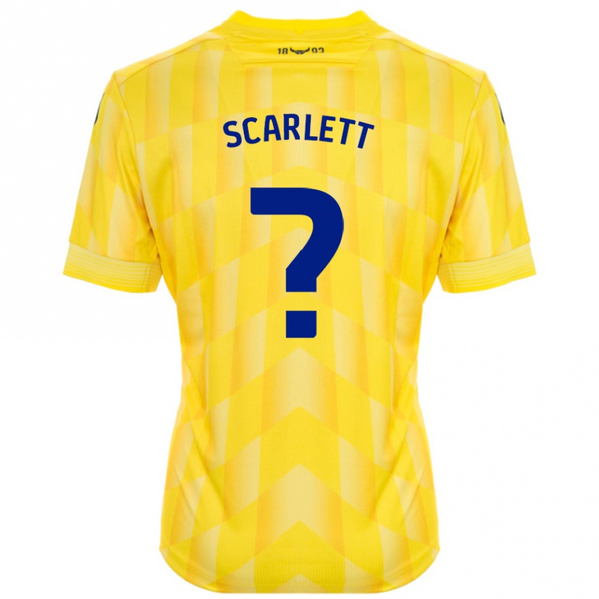 Kids Football Dane Scarlett #0 Yellow Home Jersey 2024/25 T-Shirt Uk