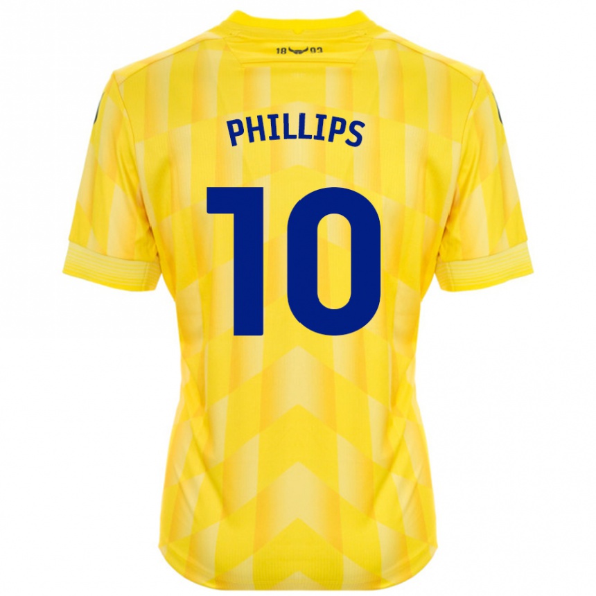 Kids Football Matt Phillips #10 Yellow Home Jersey 2024/25 T-Shirt Uk