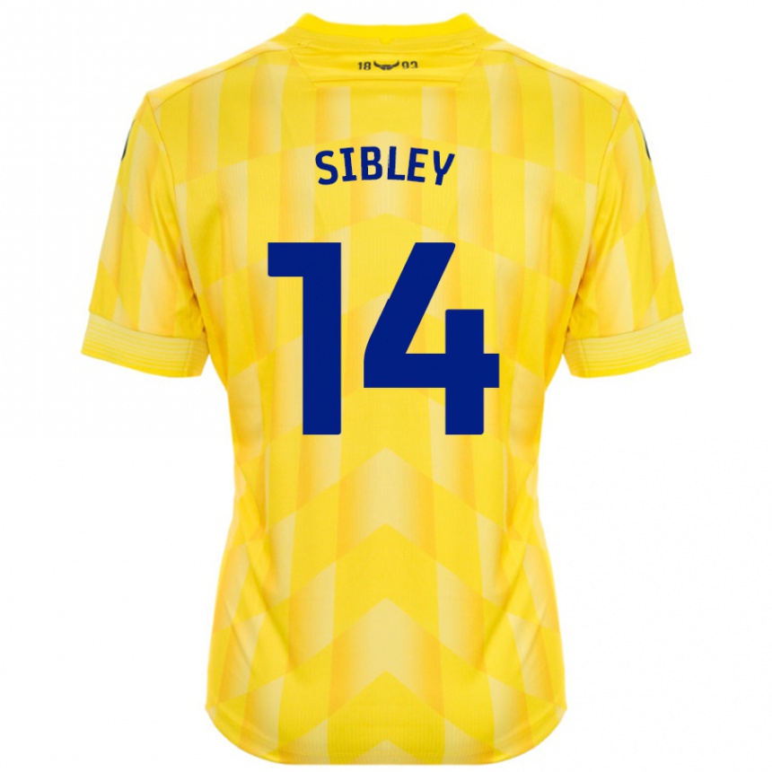 Kids Football Louie Sibley #14 Yellow Home Jersey 2024/25 T-Shirt Uk