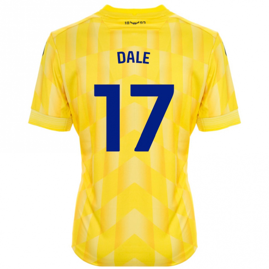 Kids Football Owen Dale #17 Yellow Home Jersey 2024/25 T-Shirt Uk