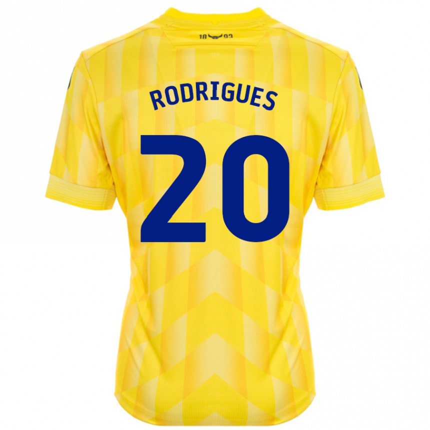 Kids Football Rúben Rodrigues #20 Yellow Home Jersey 2024/25 T-Shirt Uk