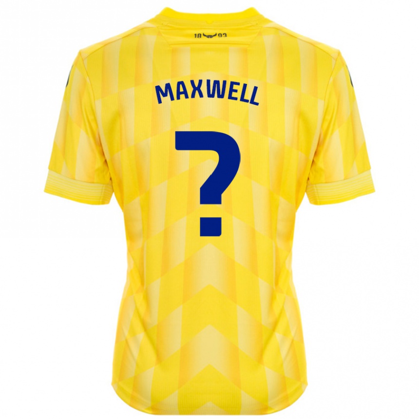 Kids Football Rashane Maxwell #0 Yellow Home Jersey 2024/25 T-Shirt Uk