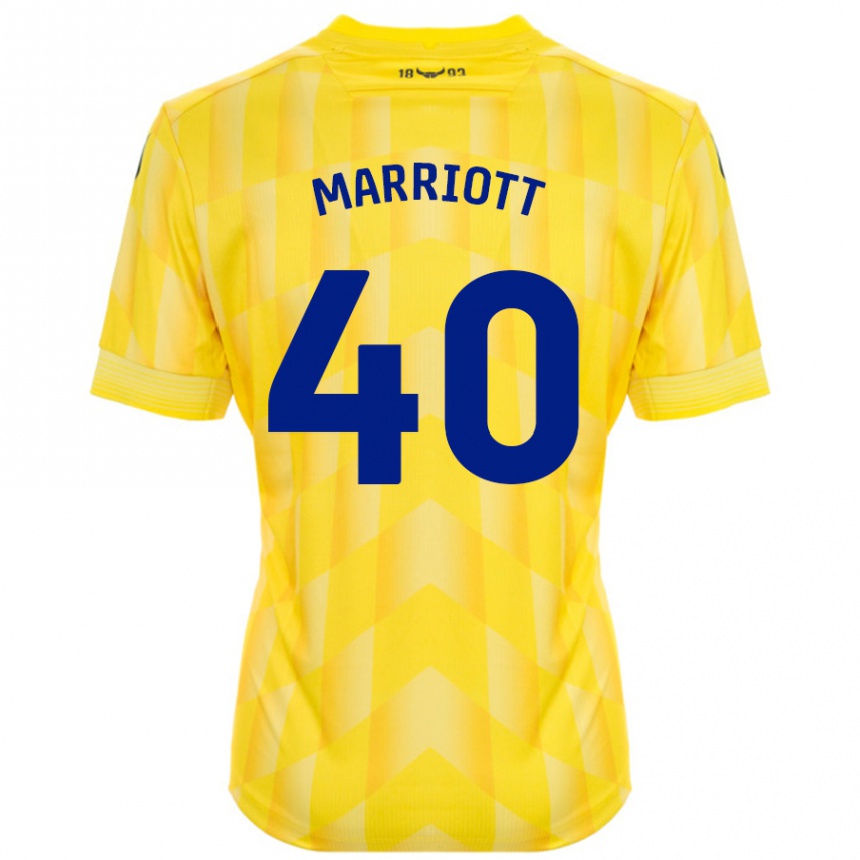 Kids Football Monty Marriott #40 Yellow Home Jersey 2024/25 T-Shirt Uk