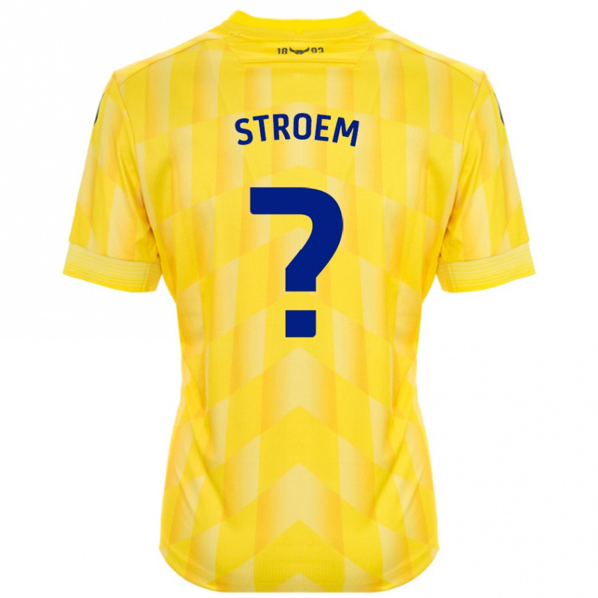 Kids Football Lena Stroem #0 Yellow Home Jersey 2024/25 T-Shirt Uk