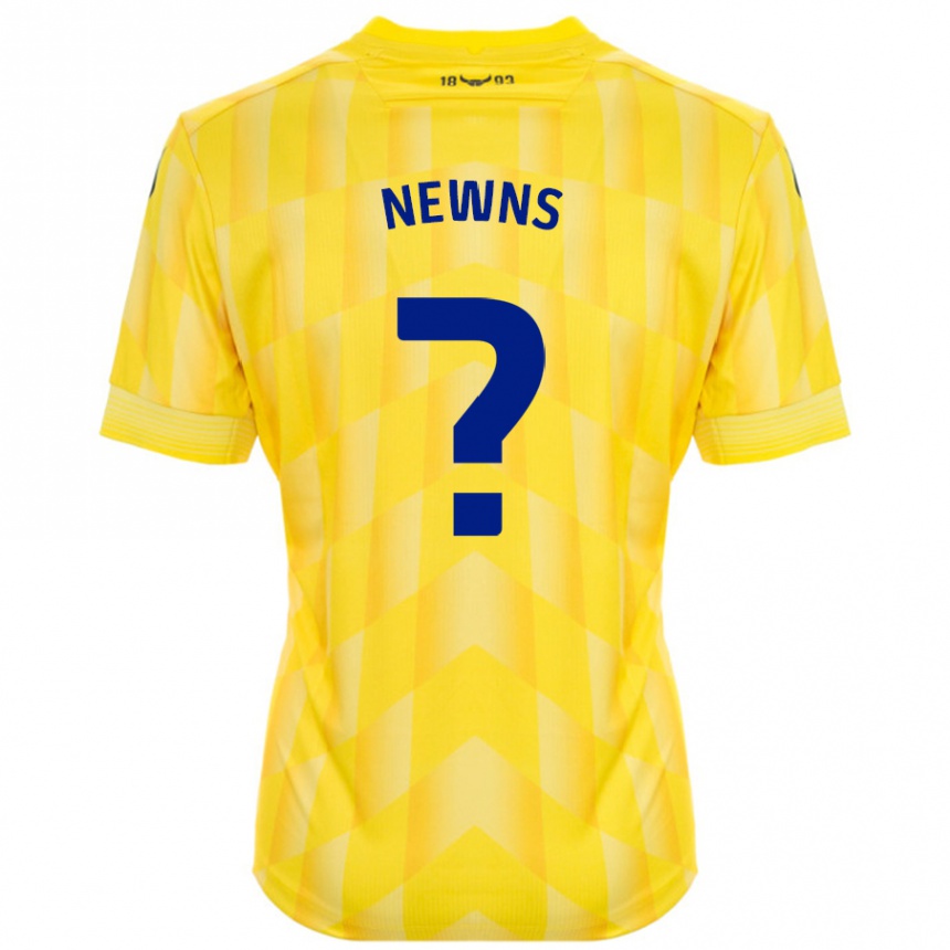 Kids Football Issy Newns #0 Yellow Home Jersey 2024/25 T-Shirt Uk