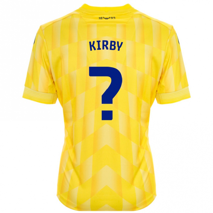 Kids Football Ellie Kirby #0 Yellow Home Jersey 2024/25 T-Shirt Uk