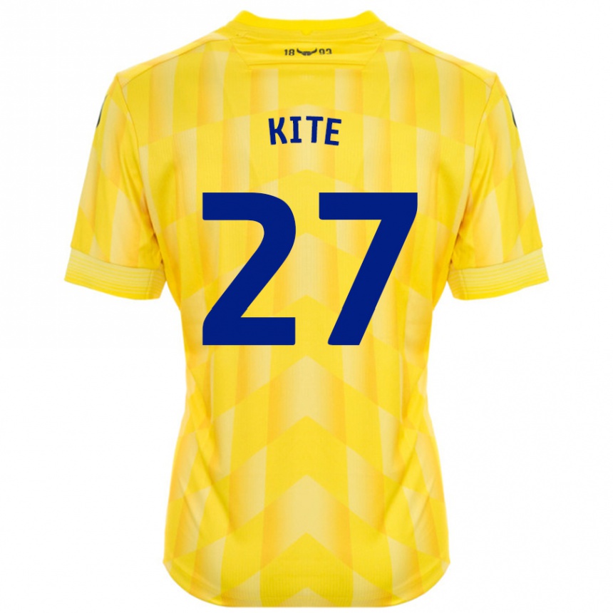 Kids Football Rose Kite #27 Yellow Home Jersey 2024/25 T-Shirt Uk