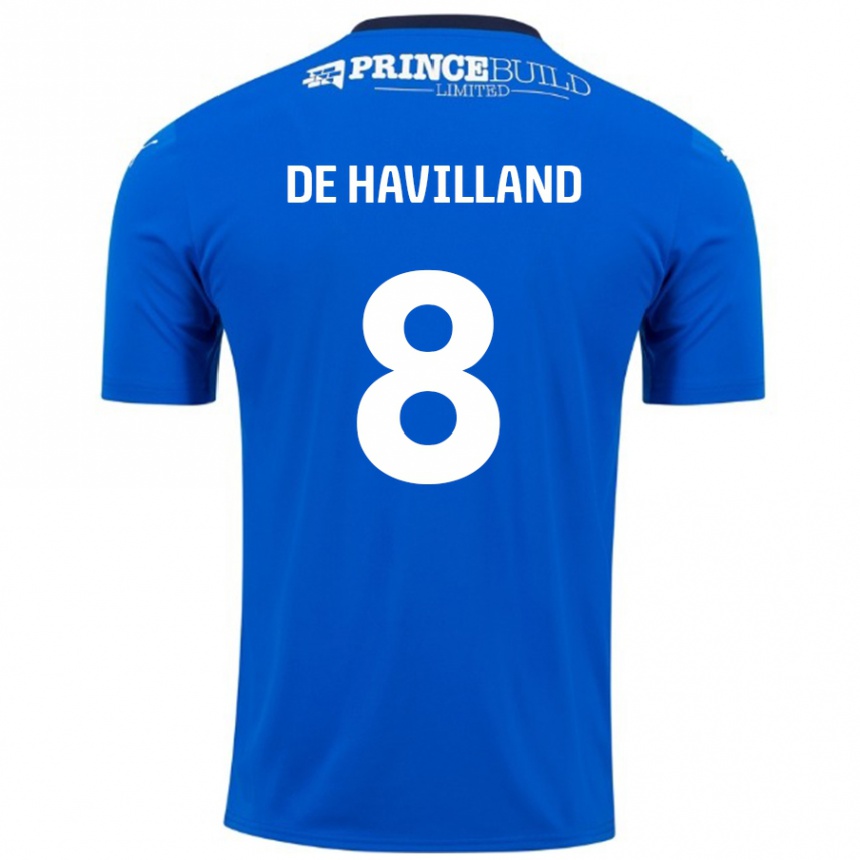 Kids Football Ryan De Havilland #8 Blue White Home Jersey 2024/25 T-Shirt Uk