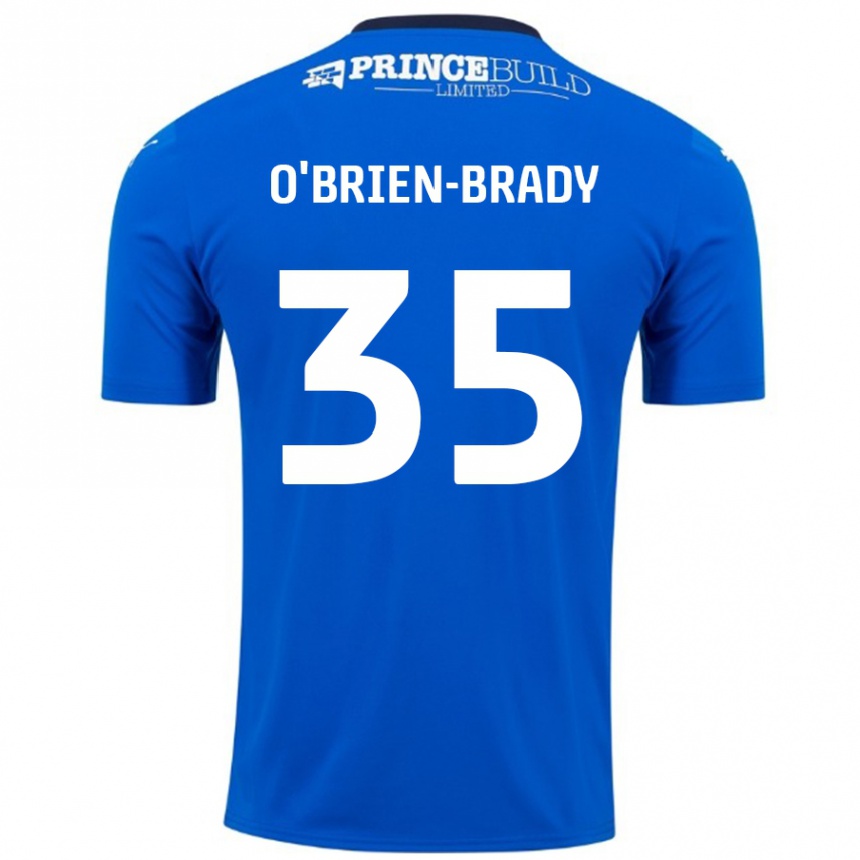 Kids Football Donay O'brien-Brady #35 Blue White Home Jersey 2024/25 T-Shirt Uk