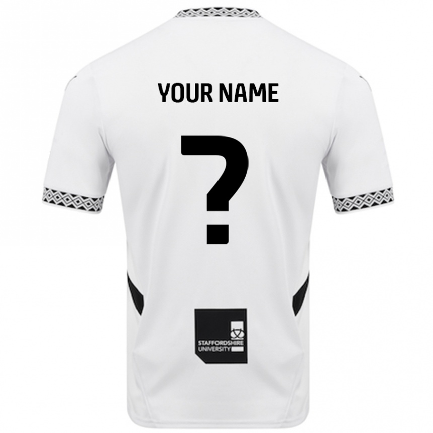 Kids Football Your Name #0 White Home Jersey 2024/25 T-Shirt Uk