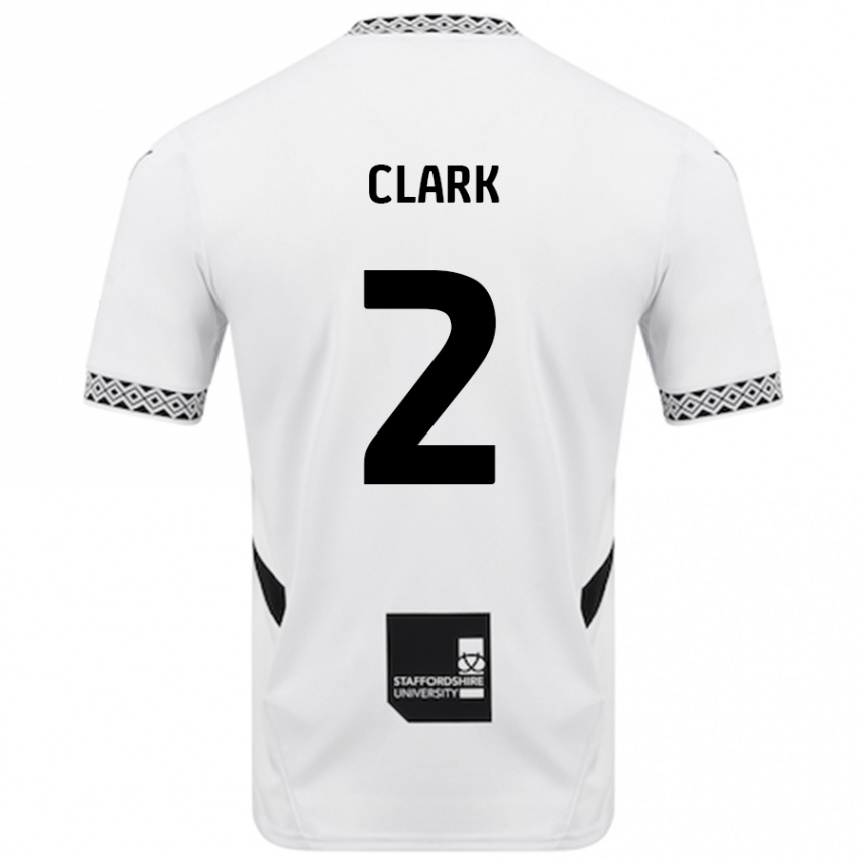 Kids Football Mitch Clark #2 White Home Jersey 2024/25 T-Shirt Uk