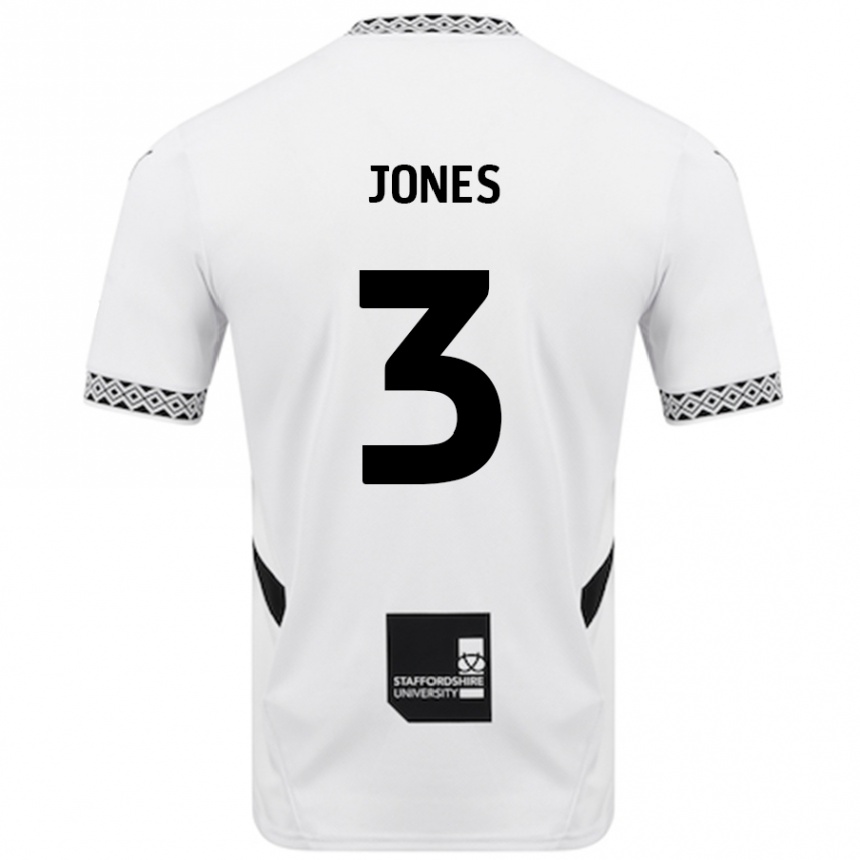 Kids Football Dan Jones #3 White Home Jersey 2024/25 T-Shirt Uk