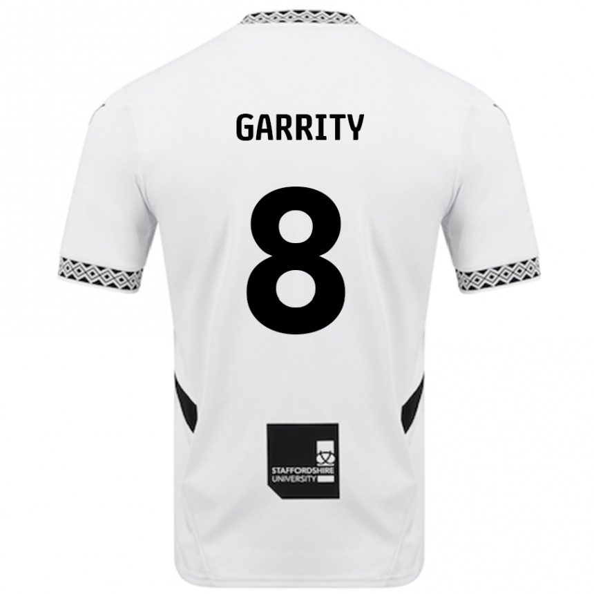 Kids Football Ben Garrity #8 White Home Jersey 2024/25 T-Shirt Uk