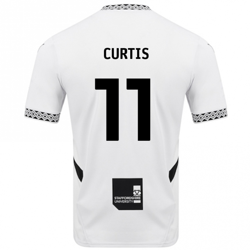 Kids Football Ronan Curtis #11 White Home Jersey 2024/25 T-Shirt Uk