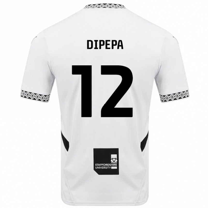 Kids Football Baylee Dipepa #12 White Home Jersey 2024/25 T-Shirt Uk