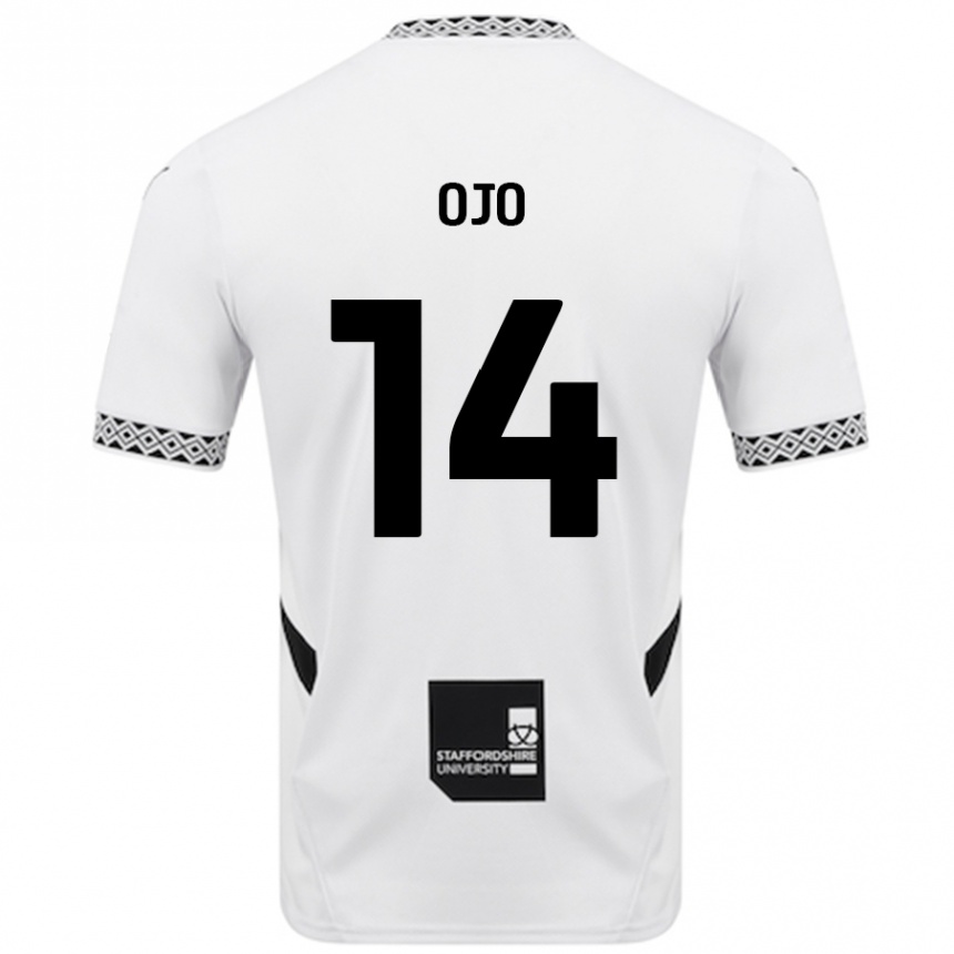 Kids Football Funso Ojo #14 White Home Jersey 2024/25 T-Shirt Uk