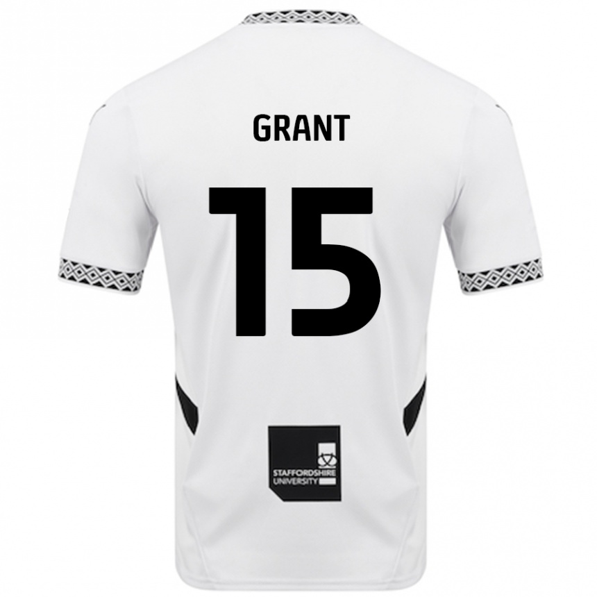 Kids Football Conor Grant #15 White Home Jersey 2024/25 T-Shirt Uk