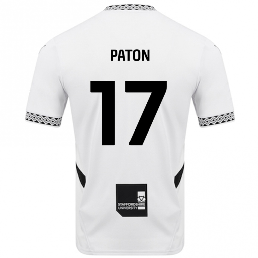 Kids Football Ruari Paton #17 White Home Jersey 2024/25 T-Shirt Uk