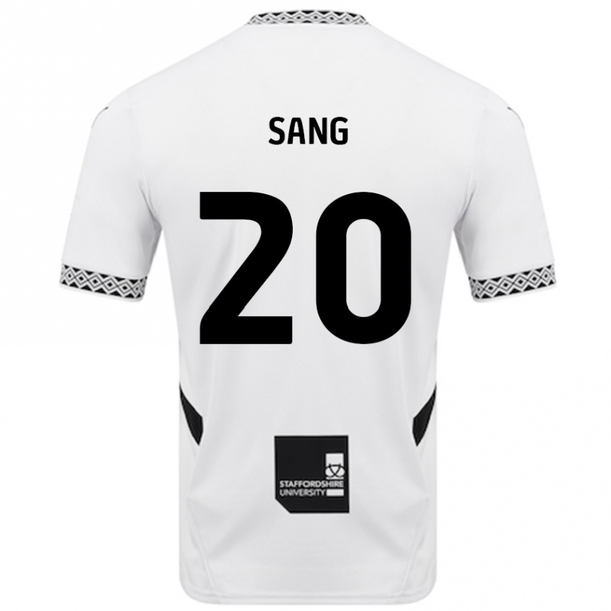 Kids Football Tom Sang #20 White Home Jersey 2024/25 T-Shirt Uk