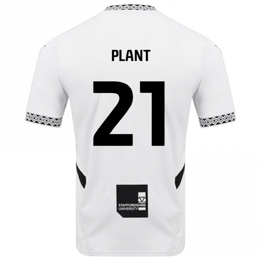 Kids Football James Plant #21 White Home Jersey 2024/25 T-Shirt Uk