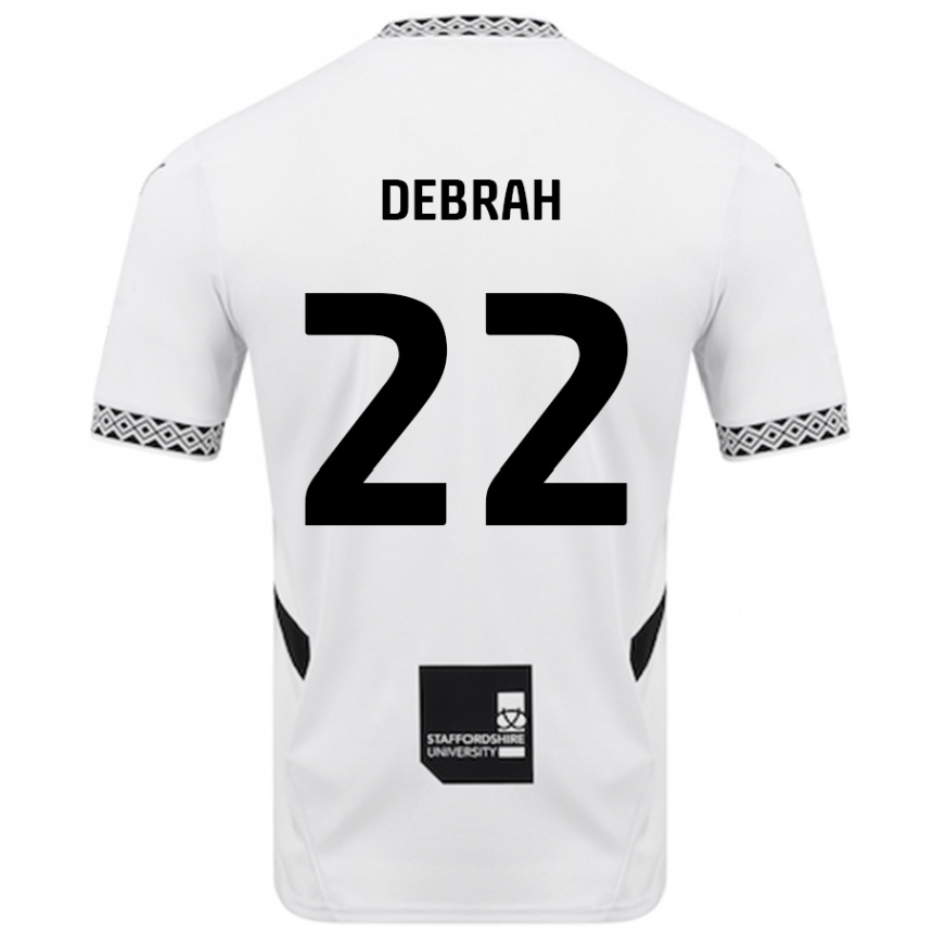 Kids Football Jesse Debrah #22 White Home Jersey 2024/25 T-Shirt Uk